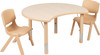 Flash Furniture 25x35 Natural Kids Table Set, Model# YU-YCY-093-0032-CIR-TBL-NAT-GG