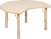 Flash Furniture 25x35 Crescent Natural Table, Model# YU-YCY-093-CIR-TBL-NAT-GG