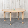 Flash Furniture 25x35 Crescent Natural Table, Model# YU-YCY-093-CIR-TBL-NAT-GG 2