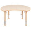 Flash Furniture 25x35 Crescent Natural Table, Model# YU-YCY-093-CIR-TBL-NAT-GG 6