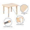 Flash Furniture 22x27 Natural Activity Table, Model# YU-YCY-098-RECT-TBL-NAT-GG 3