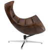Flash Furniture Brown Leather Cocoon Chair, Model# ZB-39-GG 4