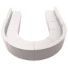 Flash Furniture HERCULES Alon Series White Leather Recep Set, 8 PC, Model# ZB-803-530-SET-WH-GG