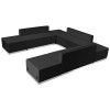 Flash Furniture HERCULES Alon Series Black Leather Recep Set, 7 PC, Model# ZB-803-660-SET-BK-GG 5
