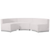 Flash Furniture HERCULES Alon Series White Leather Recep Set, 3 PC, Model# ZB-803-740-SET-WH-GG 6