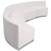 Flash Furniture HERCULES Alon Series White Leather Recep Set, 5 PC, Model# ZB-803-820-SET-WH-GG 5
