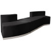 Flash Furniture HERCULES Alon Series Black Leather Recep Set, 4 PC, Model# ZB-803-860-SET-BK-GG