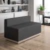 Flash Furniture HERCULES Alon Series Black Leather Loveseat, Model# ZB-803-LS-BK-GG 2