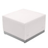 Flash Furniture HERCULES Alon Series White Leather Ottoman, Model# ZB-803-OTTOMAN-WH-GG