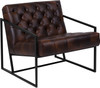 Flash Furniture HERCULES Madison Series Bomber Jacket Leather Chair, Model# ZB-8522-BJ-GG