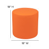 Flash Furniture 18" Soft Seating Circle-Orange, Model# ZB-FT-045R-18-ORANGE-GG 4