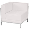 Flash Furniture HERCULES Imagination Series White Corner Leather Chair, Model# ZB-IMAG-LEFT-CORNER-WH-GG