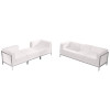 Flash Furniture HERCULES Imagination Series White Leather Recep Set, 4 PC, Model# ZB-IMAG-SET15-WH-GG