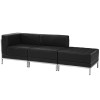 Flash Furniture HERCULES Imagination Series Black Leather Lounge Set, 3 PC, Model# ZB-IMAG-SET6-GG