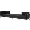 Flash Furniture HERCULES Imagination Series Black Leather Lounge Set, 4 PC, Model# ZB-IMAG-SET7-GG