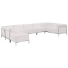 Flash Furniture HERCULES Imagination Series White Leather Sectional, 7 PC, Model# ZB-IMAG-U-SECT-SET4-WH-GG