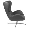 Flash Furniture Gray LeatherSoft Swivel Chair, Model# ZB-WING-GY-LEA-GG 6