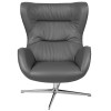 Flash Furniture Gray LeatherSoft Swivel Chair, Model# ZB-WING-GY-LEA-GG 7