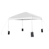 Flash Furniture Otis Portable Tailgate/Event Tent Set-10'x10' Wheeled White Pop Up Canopy Tent, 6-Foot Bi-Fold Table, 4 White Folding Chairs, Model# JJ-GZ10PKG183Z-4LEL3-WHWH-GG