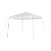 Flash Furniture Otis Portable Tailgate/Event Tent Set 8'x8' White Pop Up Canopy Tent, 6-Foot Bi-Fold Table, Set of 4 White Folding Chairs, Model# JJ-GZ88183Z-4LEL3-WHWH-GG