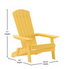 Flash Furniture Charlestown Commercial Folding Adirondack Chair Yellow Poly Resin Indoor/Outdoor Weather Resistant, Model# JJ-C14505-YLW-GG