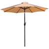 Flash Furniture Kona Tan 9 FT Round Umbrella w/ 1.5" Diameter Aluminum Pole w/ Crank & Tilt Function, Model# GM-402003-TAN-GG