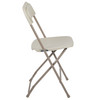 Flash Furniture Hercules Series Plastic Folding Chair Beige 2 Pack 650LB Weight Capacity Comfortable Event Chair-Lightweight Folding Chair, Model# 2-LE-L-3-BEIGE-GG