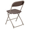 Flash Furniture Hercules Series Plastic Folding Chair Brown 2 Pack 650LB Weight Capacity Comfortable Event Chair-Lightweight Folding Chair, Model# 2-LE-L-3-BROWN-GG