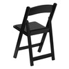 Flash Furniture Hercules Folding Chair Black Resin 2 Pack 800LB Weight Capacity Comfortable Event Chair Light Weight Folding Chair, Model# 2-LE-L-1-BLACK-GG