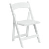 Flash Furniture 2 Pack HERCULES Series White Wood Folding Chair w/ Vinyl Padded Seat, Model# 2-XF-2901-WH-WOOD-GG