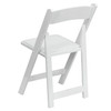 Flash Furniture 2 Pack HERCULES Series White Wood Folding Chair w/ Vinyl Padded Seat, Model# 2-XF-2901-WH-WOOD-GG