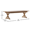 Flash Furniture HERCULES 9' x 40" Rectangular Antique Rustic Solid Pine Folding Farm Table w/ X Legs, Model# XA-F-108X40-XLEGS-GG