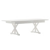 Flash Furniture HERCULES 8' x 40" Rectangular Antique Rustic White Solid Pine Folding Farm Table w/ X Legs, Model# XA-F-96X40-XLEGS-WH-GG