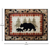 Flash Furniture Ursus Collection 8' x 10' Rustic Lodge Wandering Black Bear & Cub Area Rug w/ Jute Backing, Model# KP-RGB3940-810-BN-GG