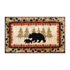 Flash Furniture Ursus Collection 2' x 3' Rustic Lodge Wandering Black Bear & Cub Area Rug w/ Jute Backing, Model# KP-RGB3940-23-BN-GG