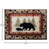 Flash Furniture Ursus Collection 4' x 5' Rustic Lodge Wandering Black Bear & Cub Area Rug w/ Jute Backing, Model# KP-RGB3940-45-BN-GG