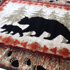 Flash Furniture Ursus Collection 5' x 7' Rustic Lodge Wandering Black Bear & Cub Area Rug w/ Jute Backing, Model# KP-RGB3940-57-BN-GG