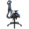 Flash Furniture LO Ergonomic Mesh Office Chair w/ 2-to-1 Synchro-Tilt, Adjustable Headrest, Lumbar Support, & Adjustable Pivot Arms in Blue, Model# H-LC-1388F-1K-BL-GG