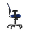 Flash Furniture Nicholas Mid-Back Blue Mesh Multifunction Executive Swivel Ergonomic Office Chair w/ Adjustable Arms & Transparent Roller Wheels, Model# HL-0001-BL-RLB-GG