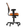 Flash Furniture Nicholas Mid-Back Orange Mesh Multifunction Executive Swivel Ergonomic Office Chair w/ Adjustable Arms & Transparent Roller Wheels, Model# HL-0001-OR-RLB-GG