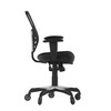 Flash Furniture Nicholas Mid-Back Black Mesh Multifunction Executive Swivel Ergonomic Office Chair w/ Adjustable Arms & Transparent Roller Wheels, Model# HL-0001-RLB-GG