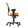 Flash Furniture Nicholas Mid-Back Yellow-Orange Mesh Multifunction Executive Swivel Ergonomic Office Chair w/ Adjustable Arms & Transparent Roller Wheels, Model# HL-0001-YEL-RLB-GG