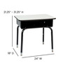 Flash Furniture Billie Student Desk w/ Open Front Metal Book Box Gray, Model# FD-DESK-GY-GG