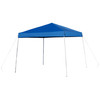 Flash Furniture Otis 8'x8' Blue Pop Up Event Canopy Tent w/ Carry Bag & 6-Foot Bi-Fold Folding Table w/ Carrying Handle Tailgate Tent Set, Model# JJ-GZ88183Z-BL-GG