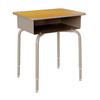 Flash Furniture Billie Student Desk w/ Open Front Metal Book Box Maple/Silver, Model# FD-DESK-GY-MPL-GG