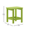 Flash Furniture Charlestown Tiered Commercial Poly Resin Adirondack Side Table Lime Green All-Weather Indoor/Outdoor, Model# JJ-T14001-LM-GG