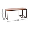 Flash Furniture Emerson 2 Piece Modern Nesting Coffee Table Set w/ Storage Drawer in Walnut Finish w/ Black Sled Base Metal Frames, Model# NAN-JH-17145-GG