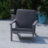 Flash Furniture Charlestown All-Weather Poly Resin Wood Adirondack Style Deep Seat Patio Club Chair w/ Cushions, Gray/Gray, Model# JJ-C14021-GY-GG