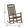 Flash Furniture Set of 2 Winston All-Weather Rocking Chair in Mahogany Faux Wood, Model# 2-JJ-C14703-MHG-GG