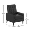 Flash Furniture Ezra Mid-Century Modern LeatherSoft Upholstered Button Tufted Pushback Recliner in Black for Residential & Commercial Use, Model# SG-SX-80415N-BK-GG